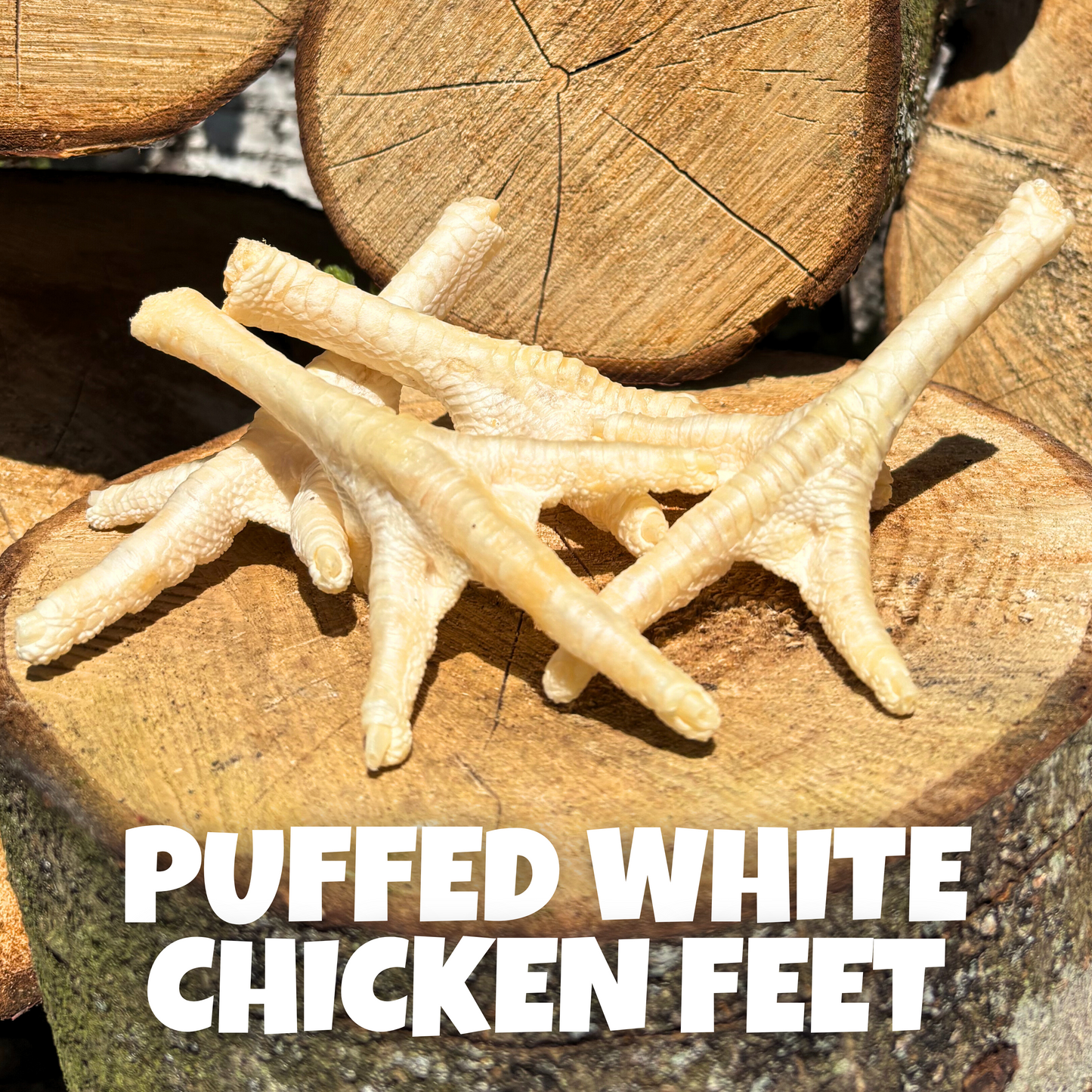 Puffed Chicken Feet 100g – Natural Dog Treat